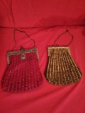 Pair of Antique beaded purses unmarked