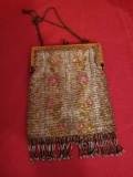 Antique beaded purse made in France