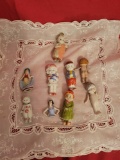 Porcelain Kewpie dolls, some jointed