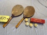 early table tennis paddles and balls