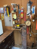 Hammers, Saws, Scale, Paint Brushes, Pulleys