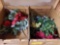 2 boxes artificial flowers