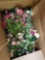 Box of artificial flowers