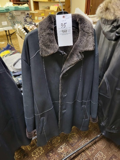 b & c 4xl shearling coat