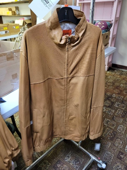 capel sportswear camel leather coat 3xlt