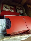 Metal santa mailboxes, decor boxes