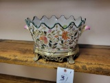 ornate planter with cast base