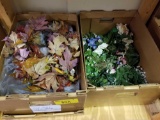 2 boxes artificial flowers