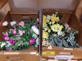 2 boxes artificial flowers