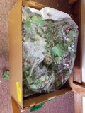 Box of artificial flowers