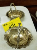Pair of small sterling baskets