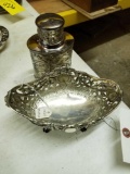 Sterling dish and jar