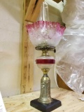 Early hurricane shade oil lamp