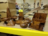 Large set of wood decor items