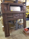 Victorian fireplace mantle, 76 x 84 in