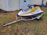 Sea Doo bombardier jet ski with trailer