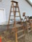 8ft and step stool wooden ladders