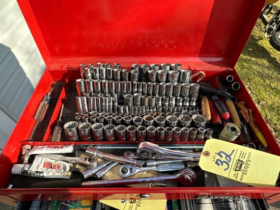 large assortment of Craftsman sockets and ratchets