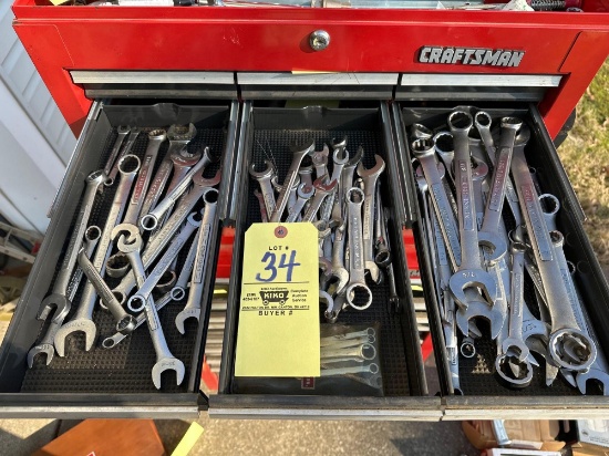 large assortment of Craftsman standard and metric wrenches
