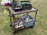 metal cart and electrical hardware