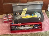 Craftsman toolbox w/ contents - screwdrivers, pliers, wrenches, hardware, & more