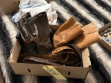 Assortment of leather boots & belts
