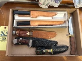 6 sheath and hunting knives