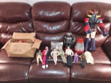 Assortment of vintage dolls & toys - GI Joe, Mattel Shogun, space, robots, & more