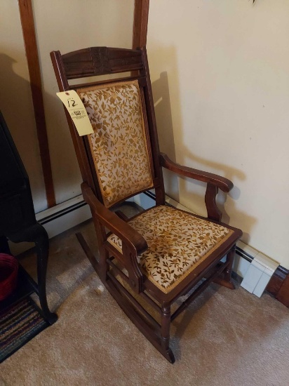 Vintage Cushioned Rocking Chair