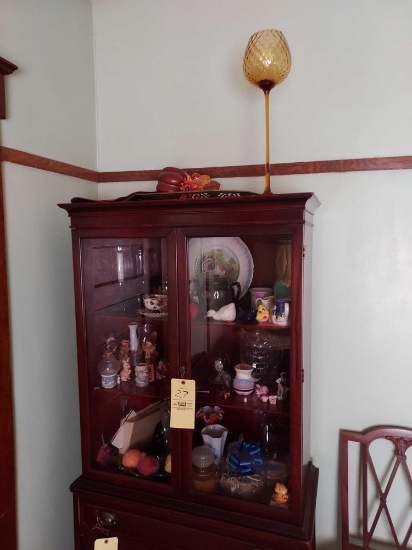 Contents of Curio Cabinet - Glassware, Glass Decor, Small Decor, Placemats, & more