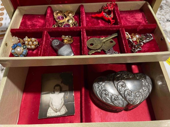 jewelry box with small amount costume jewelry