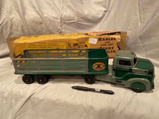 Marx Metal Hauler and stake trailer