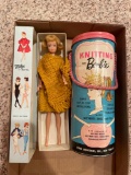 Barbie doll with knitting