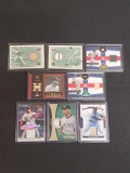 8 MLB Baseball Memorabilia Jersey cards HOFers Stars