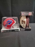 Marv Levy Signed Mini Helmet Brian Mitchell Autographed Mini Football