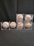 6 signed baseballs Bradon Nimmo 2 group signed Unknowns