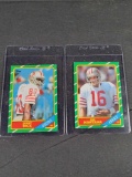 1986 Topps Football Jerry Rice RC Rookie Card + Montana