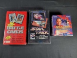 3 sealed wax boxes Star Trek Series II DS9 Battle Cards