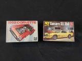 2 Model Car Kits - MPC 1960 Corvette & AMT 1973 Camaro SS 350