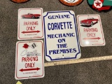 (4) Tin Automotive Signs