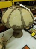 Early slag glass lamp