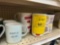 Assorted Mugs, Flour Sifter, Sales Tax Applies
