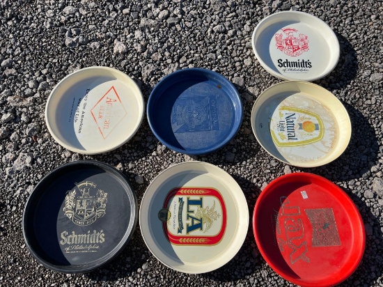 (7) Vintage Plastic Beer Trays