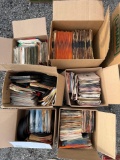 (6) Boxes of Vintage 45s and Records