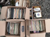 Boxes of Assorted Records and 45s,