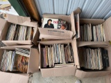 (6) Boxes of Assorted Records, Rock, Pop, Country, More