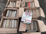 (6) Boxes of Assorted Records, Country, Polka, Rock, Religious, More