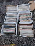 6 boxes of assorted records - 50s, 60s, rock and roll, dance, country, and more