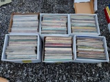 six boxes of Records - country, Western, nature, jazz, Blues, and more