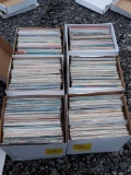 six boxes of Records - country, orchestral, Frank sinatra, blues, dance, and more